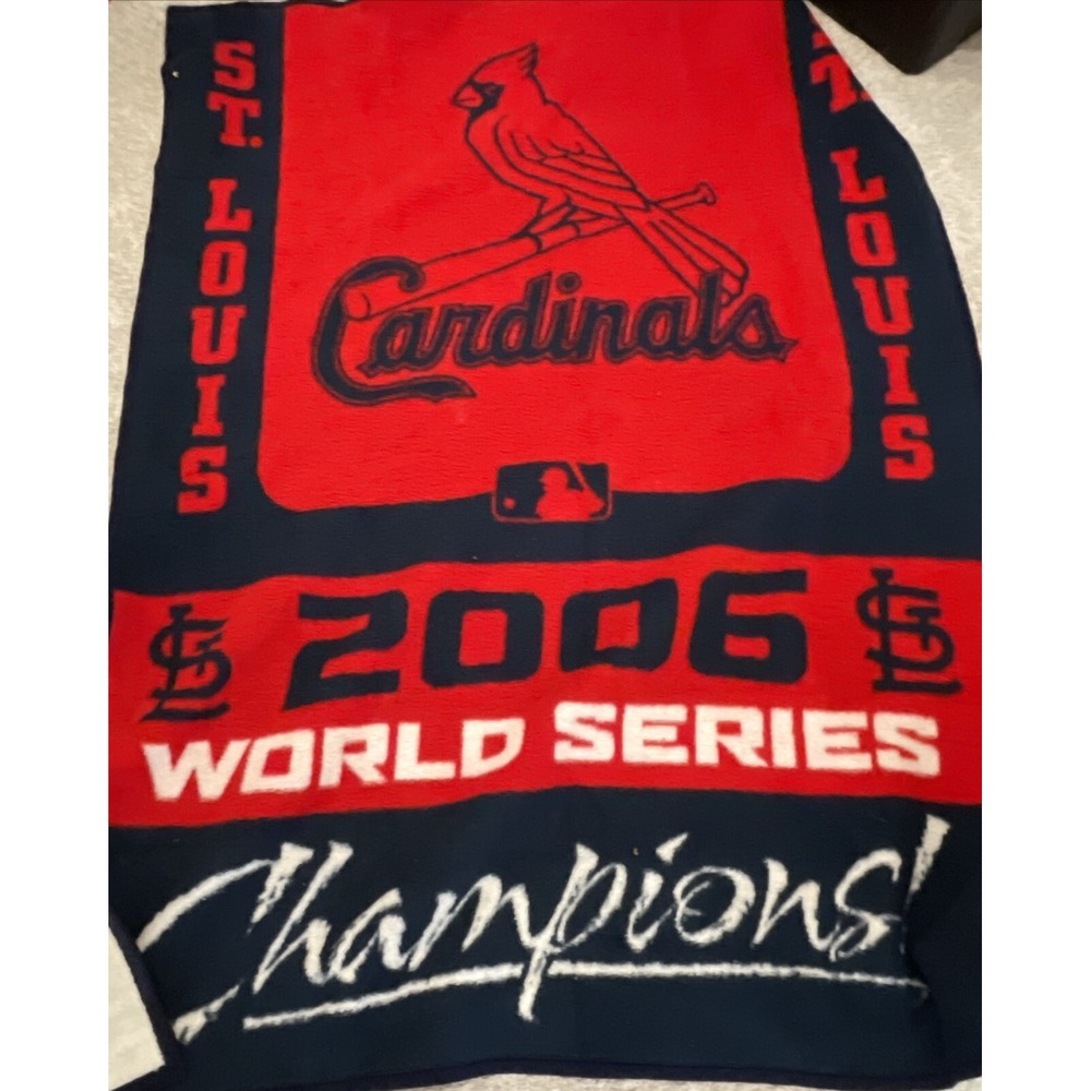 Vtg Biederlack St.Louis Cardinals Throw 57X78 Made USA 2006 World Series